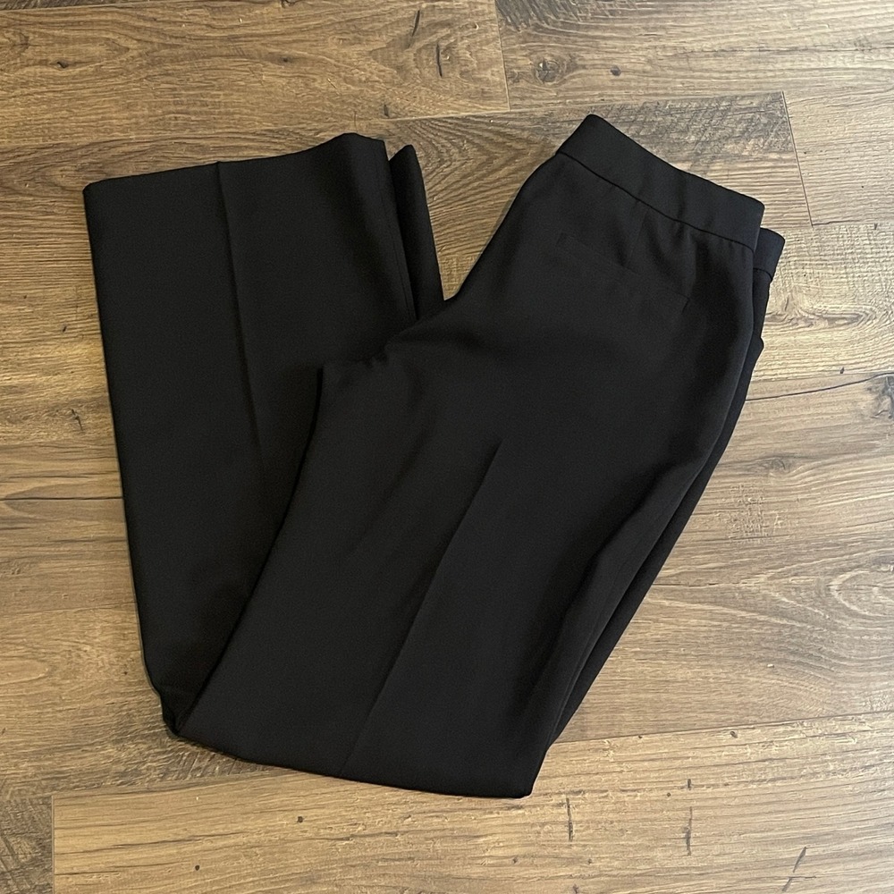 Anne Klein Suit Womens Black Wide Leg Trousers Dress Pants Size 4 SD100K004